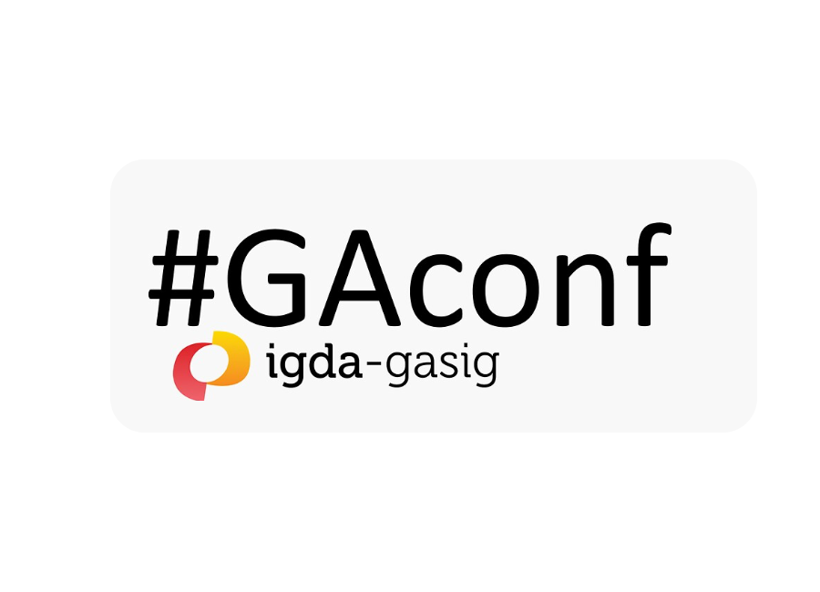 The GAcong logo on a white background. The logo consists of the text #gaconf and and idga-gaconf.